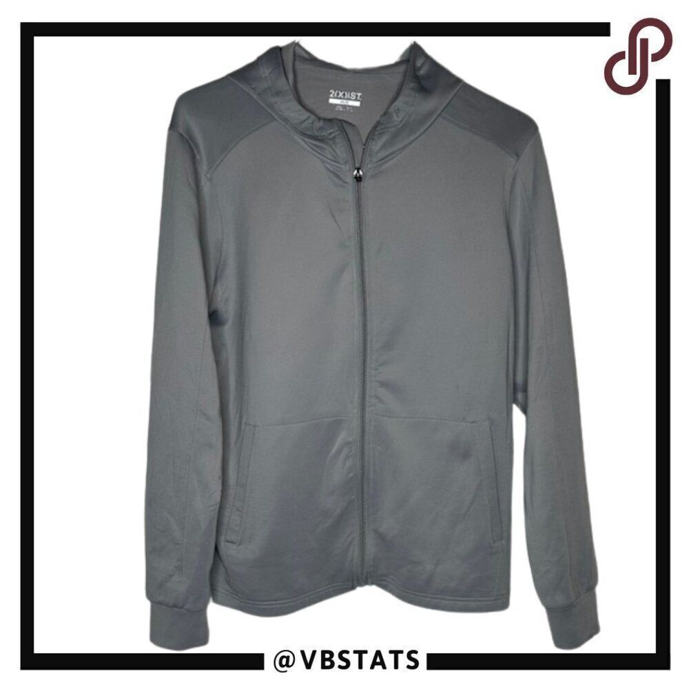 2(X)IST Full ZIP Gray Hoodie Jacket‎ in Size Medium